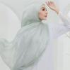 Spring/Summer Shiny Thin Island Smooth Wrinkle Long Scarf Malaysia Fashion Headscarf Shawl Scarf
