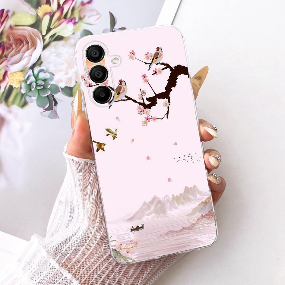 Silicone Case For Samsung Galaxy A16 Cover SM-A165F New Colorful Flower Soft Phone Case For Samsung A16 A26 A36 A56 5G Protector