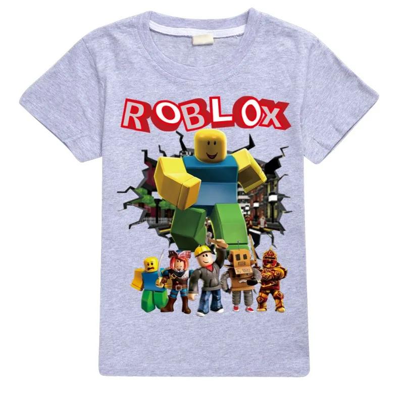 T-shirt per Bambini Cartone Animato Gioco Roblox Manica Corta Stampa 2D Casual Anime Sportivo Top Regalo di Compleanno Perfetto per Bambini