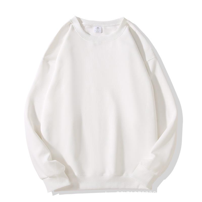 2025 Autumn/Winter Women's Casual Loose Round Neck Solid Sweatshirt - American Style Trendy Top