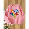 Europäische Größen Kinder Rundhals-Sweatshirt mit Modischem Print, ein Vielseitiges Oberteil