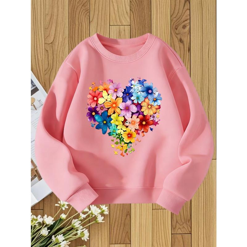 Europäische Größen Kinder Rundhals-Sweatshirt mit Modischem Print, ein Vielseitiges Oberteil