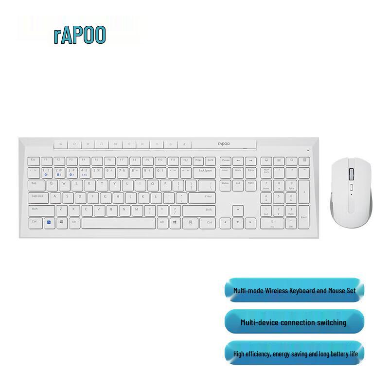 Rapoo NX8000 Wireless Bluetooth Keyboard and Mouse Combo
