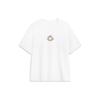 Li Ning CF Su Series Cartoonish Letter Print Loose Short Sleeve T-Shirt Unisex Tops Standard-White AHST861-2