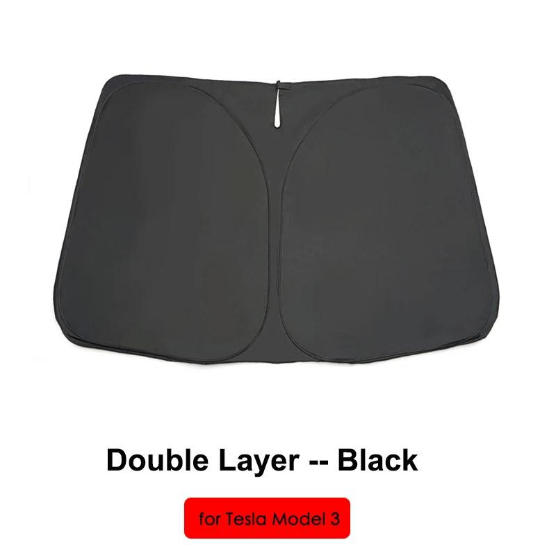 For Tesla Model 3 Front Windshield Sunshade 6-Layer Upgraded Y S X Sunshade Automatic Block Summer Sunscreen Heat Shield Cover