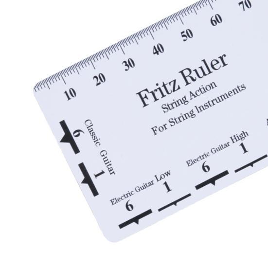 Guitar Neck Ruler Accurate Portable PVC String Action Ruler Gauge for Guitar
