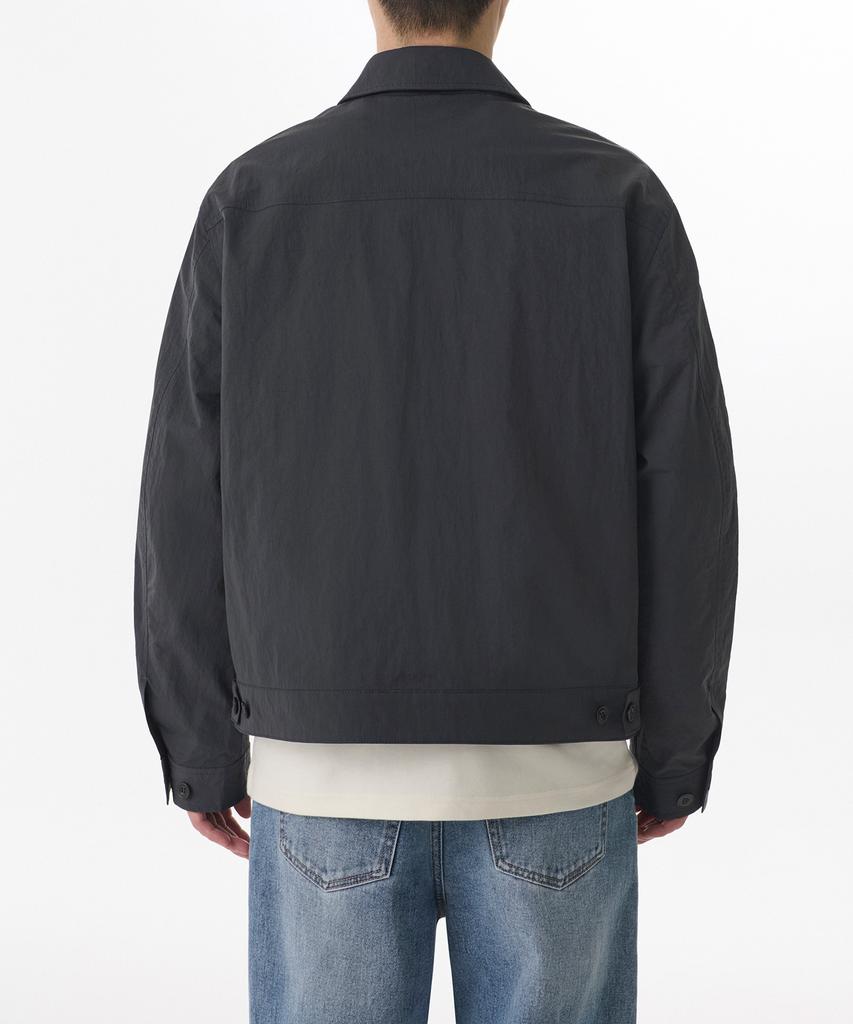 Musinsa Standard Nylon Crease Double Pocket Zip-Up Jacket [Grey]