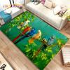 Teppich mit bunten Papageien, Aras und Vögeln, Teppich für Zuhause, Wohnzimmer, Schlafzimmer, Sofa, Fußmatte, Küchendekoration, rutschfeste Bodenmatte für Kinder