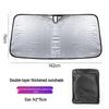 TItanium Silver Folding Car Sunshade for Front Windshield Sun Protection and Heat Insulation