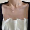 Simple Retro Oval Aquamarine Pendant Necklace For Women Girls Luxury Snake Chain Necklace Fashion Temperament Jewelry