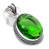 Peridot drágakő kézzel készített 925 sterling ezüst ékszer medál 1,97" N2o92