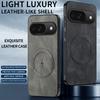 Luxury Leather Texture Wireless Charging Magnetic Case For Google Pixel 9 Pro XL Google9Pro XL 9A 5G ShockProof Phone Cover