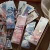 30sheet/box Retro Chinese Style Bookmarks Anime Vintage Aesethetic Flroal Palace Bookmark for Books Beauty Scenary Bookmark