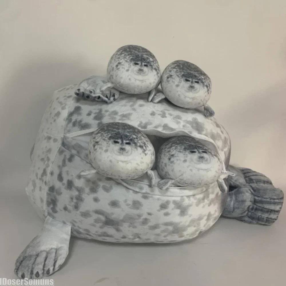 Kombinationspuppe Mini-Robbe Plüschtier Weiches Kuscheltier Dickes Robbenkissen Heimdekoration Plüschtiere Kawaii Kindergeburtstagsgeschenk