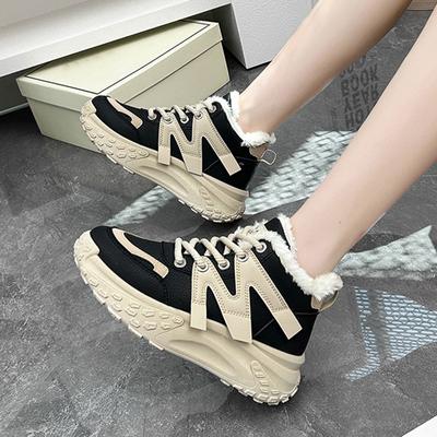 Women Winter Warm Sneakers Platform Snow Booties Female Causal Plush Shoes Cotton Ladies Boot Outdoor Ladies Keep Warm Sneakers