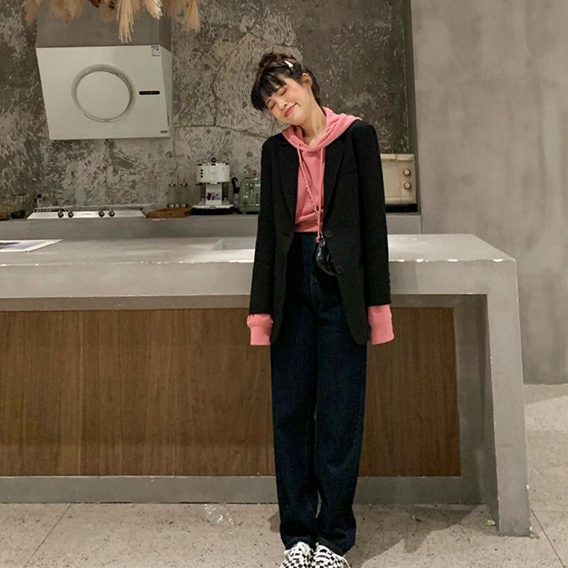 Spring and Autumn Women's Fashion Casual Solid Color Suit Jacket