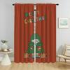 Verdunkelungsvorhänge 2 Stück Weihnachtsfenstervorhang für Zimmer 2 Paneele Heim-Innenvorhänge Halloween-Dekoration Raumteiler Kind