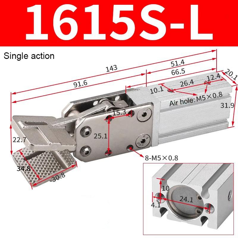 Series Air EOAT Pneumatic Cylinder 2015D 1615D Gripper for Robotic Machines Single-acting Double-acting Manipulator End Clamps