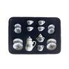 Miniature Ceramic Tea Set Gold Edge Collection Realistic Mini Teapot Cups