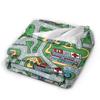 Tapis Ville Voiture Route Jouet Nostalgique Années 90 Trafic Routier Couverture Couette Polaire Corail Peluche Couverture Jetée Chaude Couvre-lit