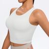 Women's Halterneck Sports Bra - Seamless Summer Yoga Vest Top for Running and Fitness