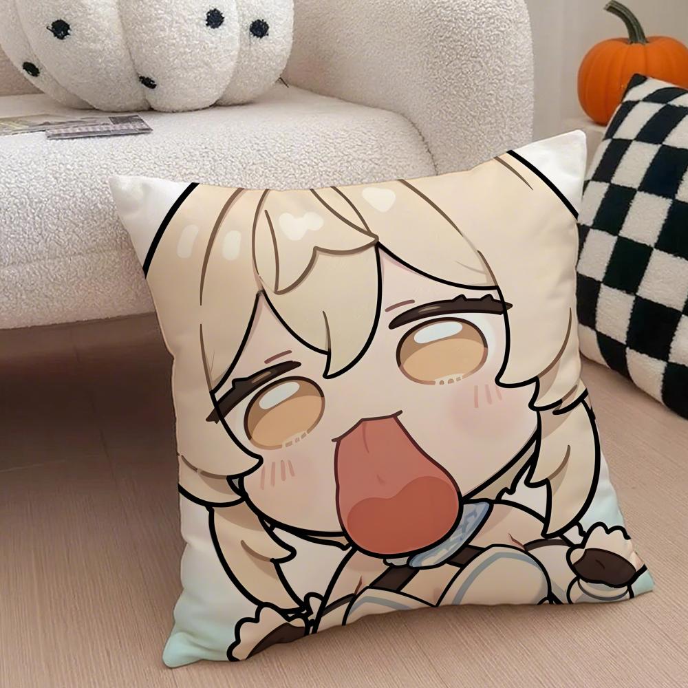 MiHoYo søt morsom Genshin emotes meme Putevar Putevar Skjult knapp Slitesterk Polyester Stolpute