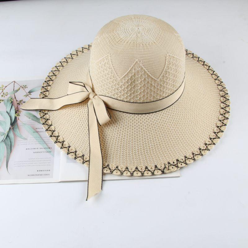 Hat Women's New Summer Sunscreen Sun Hat Beach Straw Hat Women's Cool Hat Travel Vacation Bucket Hat