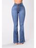 2025 European & American Women's High Waist Slim Flared Jeans
