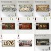 Tin Sign Vintage Durable Metal Plaque Wall Decor Home Office Bar Man Cave Bathroom Entryway Pantry Basement City Birth Year