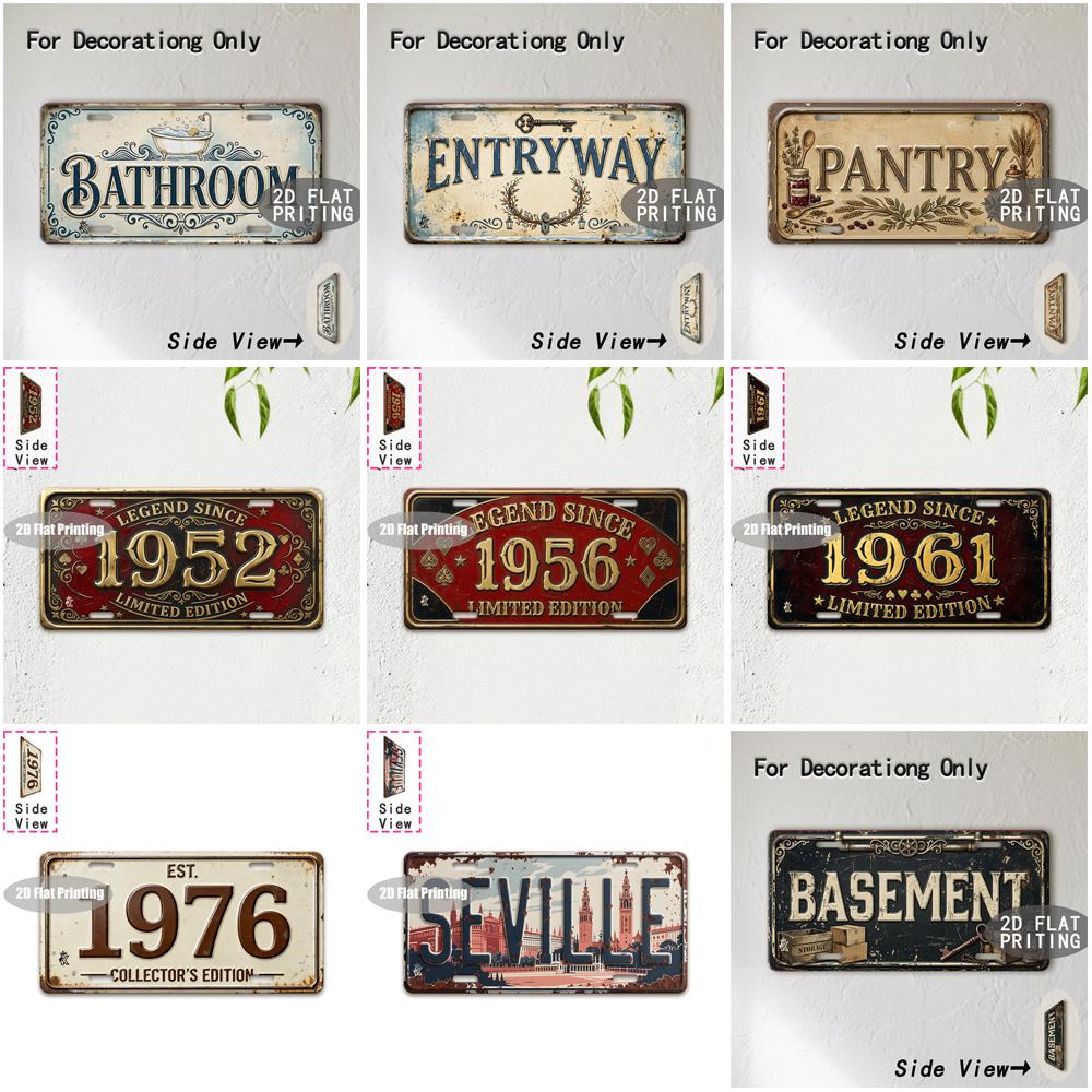 Tin Sign  Vintage Durable Metal Plaque Wall Decor Home Office Bar Man Cave Bathroom Entryway Pantry Basement City Birth Year