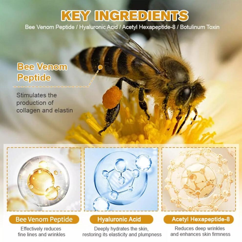 2X Novo Creme de Veneno de Abelha para Rugas Creme de Tratamento de Pele com Veneno de Abelha Anti-Rugas Firmador Anti-Envelhecimento Hidratante Lifting & Recuperação para Todos