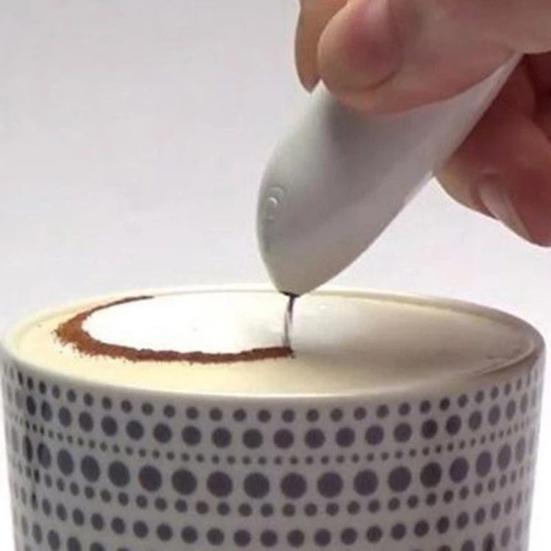 Electric Latte Art Pen Coffee Carving Pen for Cappuccino Art Cake Decoration Portable Spice Pen Professional Baking Tool