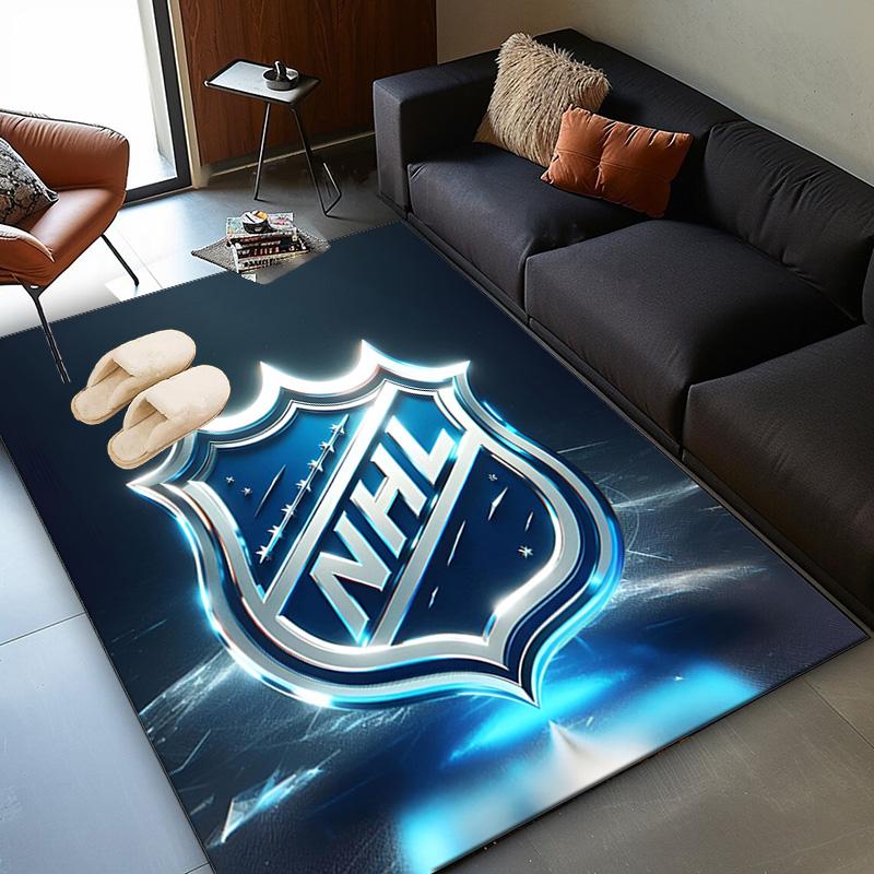 NHL Hockey League Embleem Vloerkleed Geschikt voor Binnen en Buiten, Tapijten voor Keukens, Huizen, Kantoren, Woonkamers, Woondecoratie, Kerstcadeau