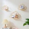 Nordic Style Home Wall Decoration Cloud Shape Shelf Creative Iron Wall Shelf Wooden Clapboard Children Room Decor Display Stand