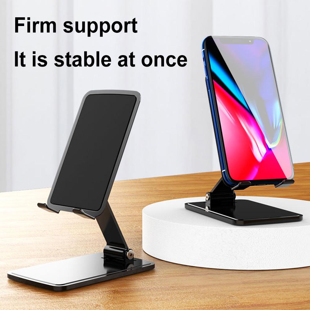 Foldable Phone Holder Universal T5 Metal Portable Phone Shelf Stable Mobile Phone Video Viewing Stands Non-slip for Home Office