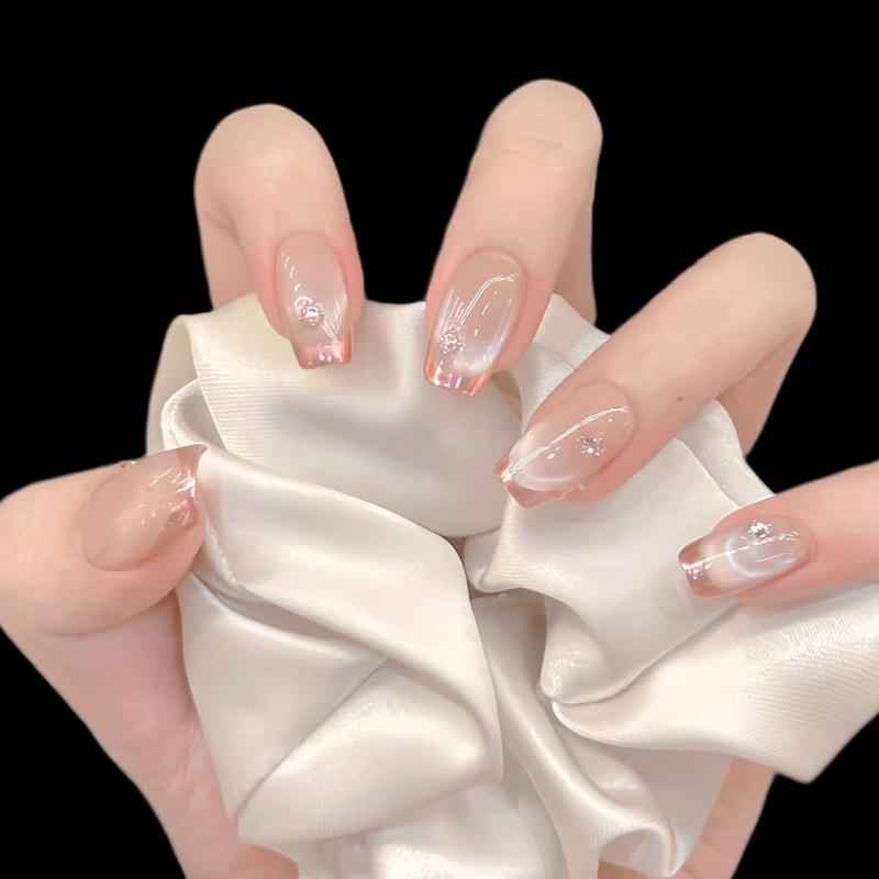 Gradient Amber Gold Foil Removable Nail Stickers - Autumn/Winter Collection