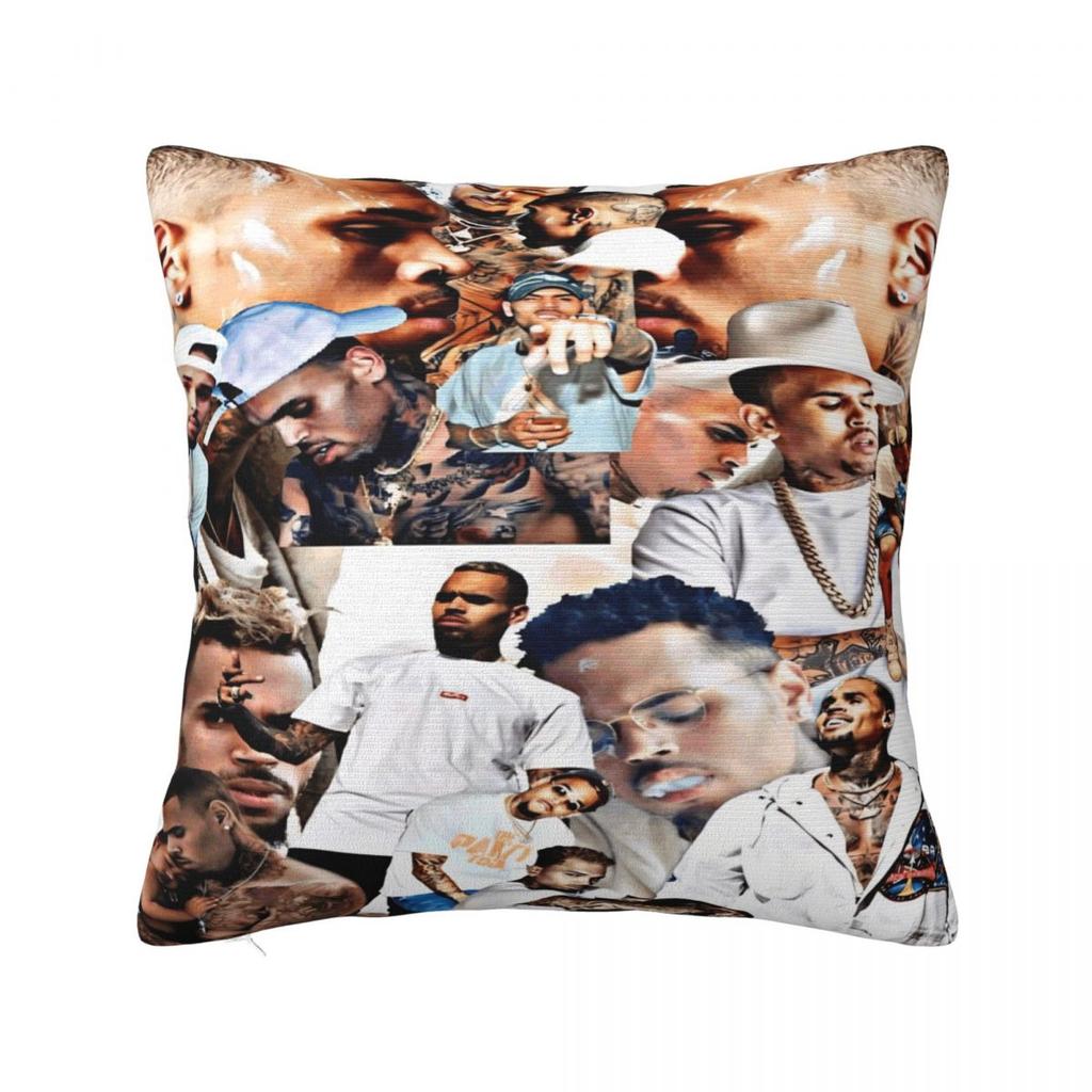 Chris Brown Breezy Bowl Xx Tour Pillow Cover Polyester Pillow Case Cushion Cover Pillowcases For Chair Home Decoration