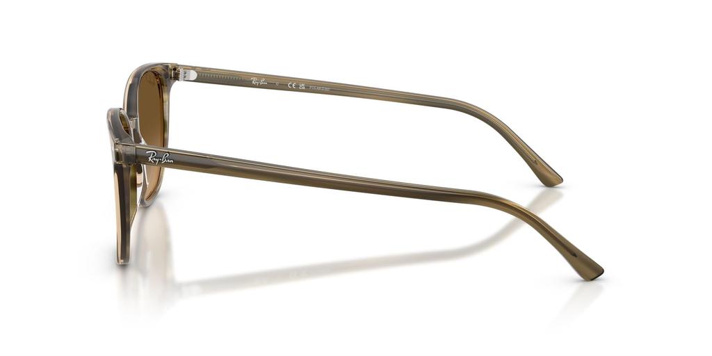 sunglasses 0RB2197F ELLIOT STRIPED GREEN POLAR BROWN GRADIENT 54mm Asian Fit Polarized Ray-Ban