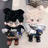 Niannyyhouse 15cm Plush Toy Clothes Set: Hoodie, T-shirt, Shorts, Backpack, Glasses, Dress-up Accessories (Black, 15cm)