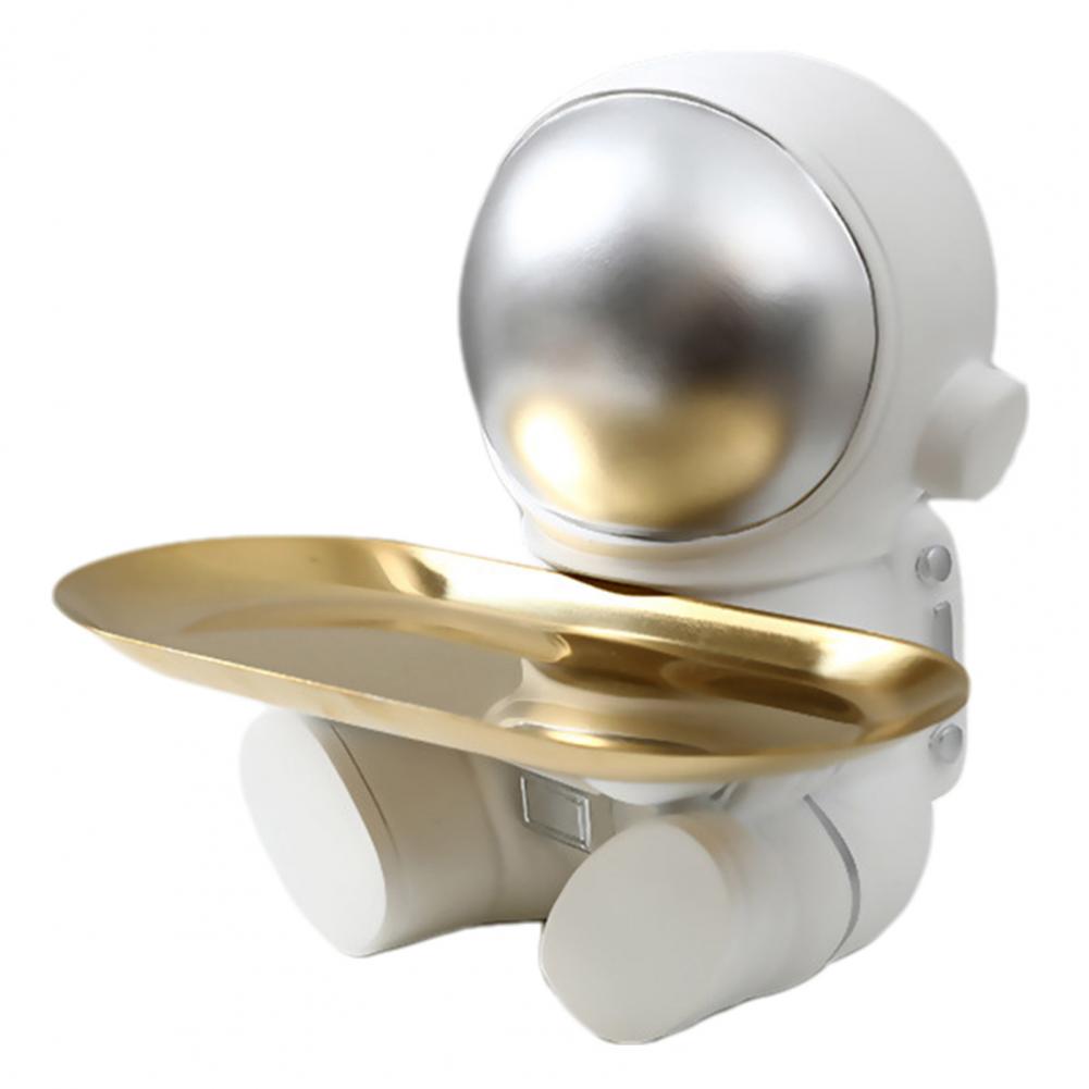 Astronaut Piggy Bank Resin Astronaut Ornament Space-themed Astronaut Key Holder Snack Tray for Office Bedroom Decor for Storage