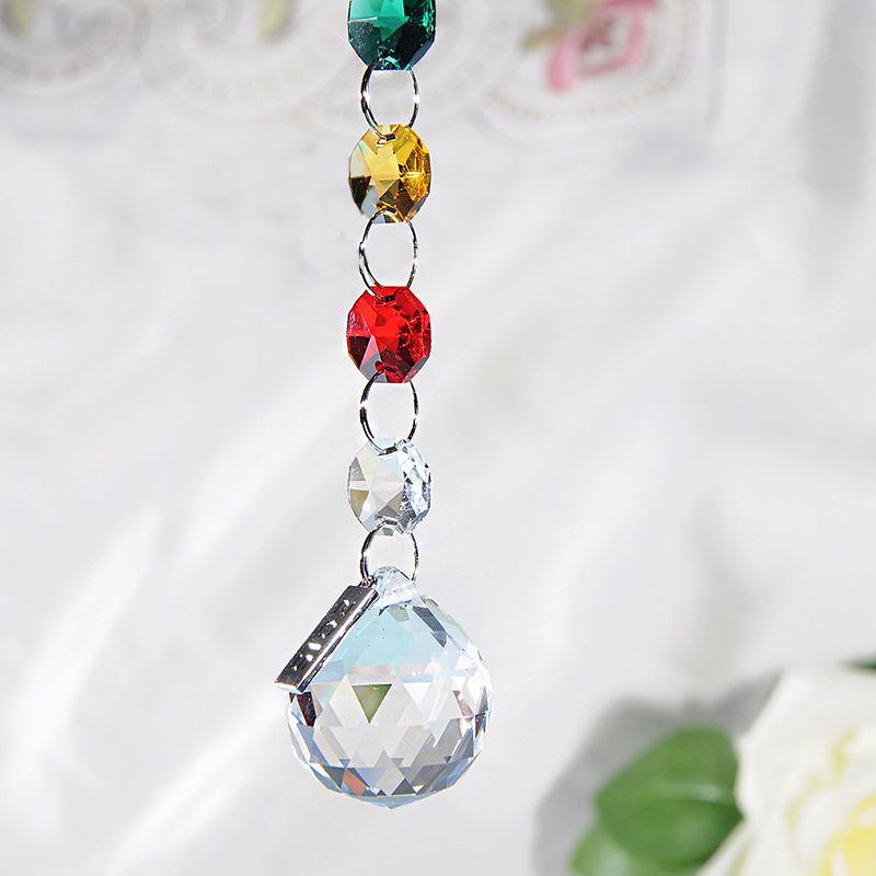 Clear Crystal Ball Rainbow Suncatcher Prisms Pendant Pendulum Wedding Decor Gift