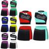 Tween Girls Cheerleading Outfit: Rhinestone Sleeveless Top with Side Cutout & High Slit Short Skirt 2 Piece Set for Performance, Cosplay, Theme Party