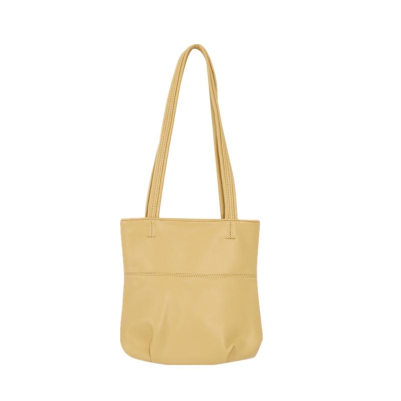 IELGY Women's Bag Black Portable Bucket Korean Version Tote Fashion Simple All-match One-shoulder