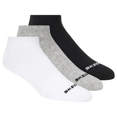 Skechers 3pk Unisex Non Terry No Show, Unisex White Socks