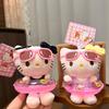 Summer Swimming Circle Cute Hellokitty Stuffed Doll Keychain Pendant Backpack Hangings Decoration
