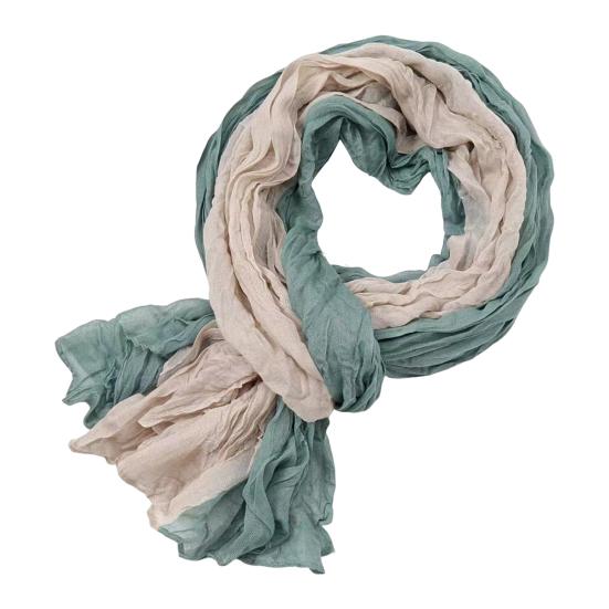 Unisex Shawl Scarf Gradient Color Versatile Wrinkled Long Scarf Autumn Winter Wind-Proof Cold-Resistant Shawl