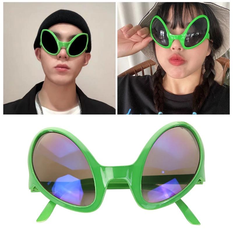 Alien Party Eyeglasses Funny Sun Glasses ET Sun Glasses Holiday Dance Aliens Costume Alternative Shapes Rainbow Lenses Party Supplies