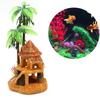 1 peça Resina Poliéster Aquários Ornamento Tanque de Peixes Simulação Castelo Árvore de Coco Ornamento de Aquário Aquario Decoração de Aquário