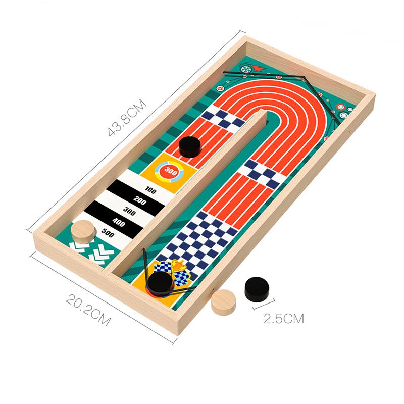 Wooden Bounce Chess Game for Parent-Child Fun Interactive Board Game Toys for Two Player Battle Family Party Christmas Gift