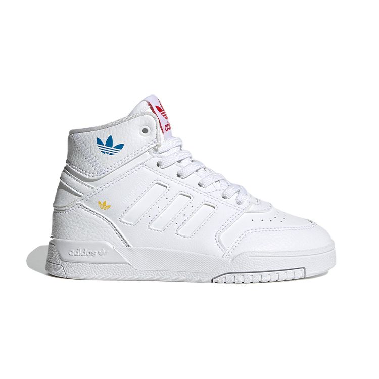 adidas Originals Drop Step El C Nahast Vabaaja Libisemisvastased Põrutust Neelavad Kõrge Säärega Laste Rula Kingad Laste Tossud Valge HP7794